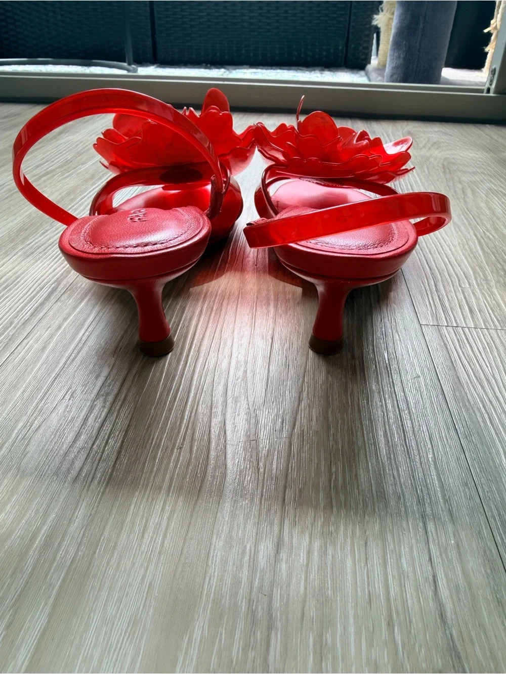 NWOT Carm Rio Flower Jelly Slingback Sandal - Picture 6 of 7